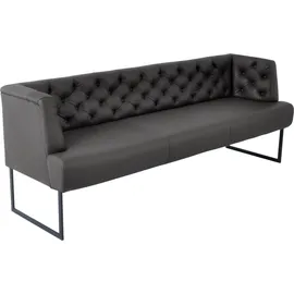 K+W Komfort & Wohnen »Creso«, im modernen Chesterfield-Look, mit schwarzen Kufenfüßen schoko, 11324002-0 B/H/T: 222 cm x 83 cm x 67 cm