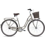 Maxim Cityrad Deluxe 28 Wave, 7 Gang Shimano Nexus 7 SG-C3001-7C Rücktritt Schaltwerk, Nabenschaltung Rücktritt, Damenrad 28 Zoll Tiefeinstieg braun/beige braun 52 cm