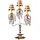 Elstead Lighting Birdland Tischleuchte Creme, Gold 3-flammig