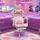 Vinsetto Gaming-Stuhl Rosa PC