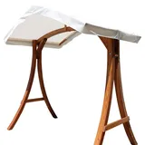 Design Hollywoodschaukel Gestell Gartenschaukel Holz mit Dach KUREDO/ARUBA