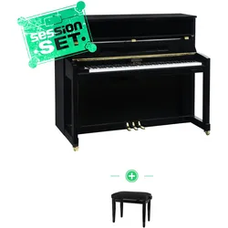 Session Original Frankfurt 122 Klavier Schwarz Hochglanz   - SET - - Klavier