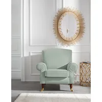 Home Affaire Sessel Rennes Baumwollmix 90 x 90 x 93 cm Grün mit Rollen