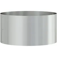 VidaXL Grauer Metalltopf Galvanisiert Metall Klein Dekorative Intarsien