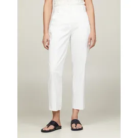 Tommy Hilfiger 7/8-Hose TOMMY HILFIGER Gr. 42, N-Gr, weiß (optic white) Damen Hosen mit Bügelfalten