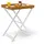Relaxdays Tabletttisch Holz & Bambus 72 cm braun