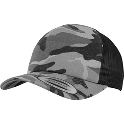 Flexfit Camo Trucker Cap, dark camo/black