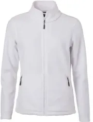 James® & Nicholson Damen Fleecejacke JN781, white JN781 , 1 Stück, Größe: M