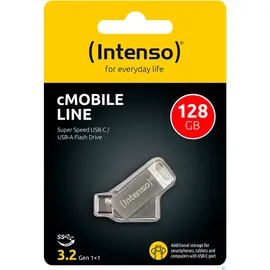 Intenso cMobile Line USB-Stick 128 GB Silber 3536491 USB-C® (USB 3.2 Gen 1), USB-A (USB 3.2 Gen 1)