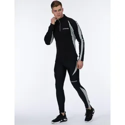 Herren Thermo Laufhose Lang Pro Schwarz SCHWARZ S
