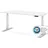 Assmann Electronic ASSMANN Elektrisch höhenverstellbarer Kinderschreibtisch JUNIOR Weiß, 120x70cm, Memoryfunktion, Kollisionsschutz, 2-fach-Motorik - Weiß