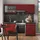 Vicco Küchenzeile R-Line J-Shape 200 cm Rot/Anthrazit