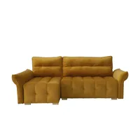 Sofa.de Ecksofa mit Schlaffunktion Malaga ¦ orange ¦ Maße (cm): B: 249 H: 94 T: 147