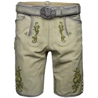 Krüger Trachtenlederhose Maurus Herren (1-tlg) Trachtenlederhose, Trachtenhose, Bayerische Lederhose, Oktoberfest beige 48