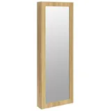 vidaXL Schmuckschrank mit Spiegel Wandmontage 37,5x10x106 cm