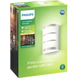 Philips Außenwandleuchte Edelstahl 21,5 cm inkl. Bewegungsmelder silber