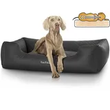 Knuffelwuff Tierbett Hundebett Madison, Orthopädisch schwarz 105 cm x 155 cm