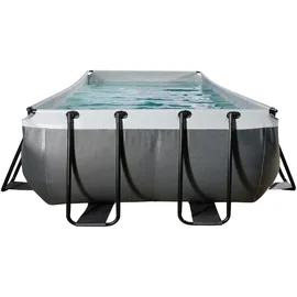EXIT TOYS EXIT Black Leather Pool 540 x 250 x 100 cm inkl. Sandfilteranlage und Poolleiter