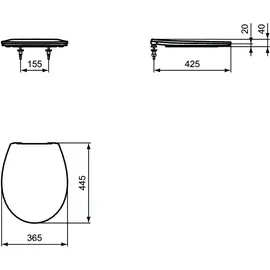 Ideal Standard Eurovit WC-Sitz Absenkautomatik Weiß