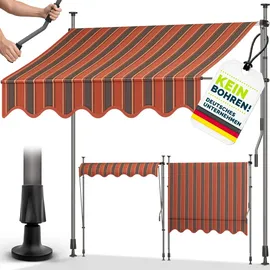 tillvex Klemmmarkise 200 cm beige/orange