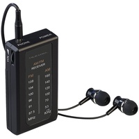 Mobiles Mini-FM/AM-Transistorradio mit Ohrhörern, extralange Laufzeit