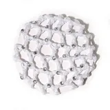 Wambere 3 Stück Dutt Netz Haarnetz Haarnetz mit Strasssteinen Haarnetz Reiten Bun Frisurenhilfe Haarnetze Frisuren Ballet Hair Net Haarschmuck für Mädchen und Frauen Tägliches Tragen,Weiß