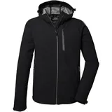 KILLTEC Herren Softshelljacke/Outdoorjacke mit Kapuze KOS 259 MN SFTSHLL JCKT, schwarz, M,