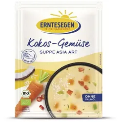 Erntesegen Kokos-Gemüse Suppe Asia Art bio