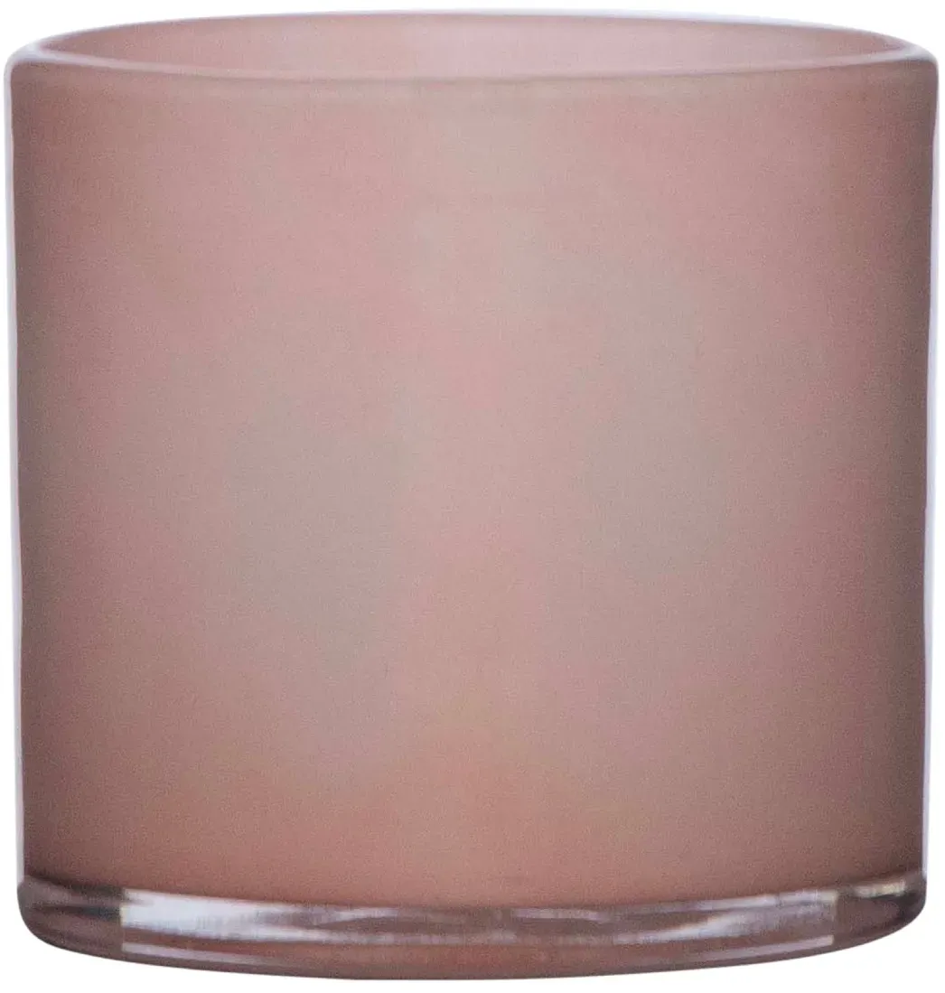 Glas Zylinder D10H10cm rosa