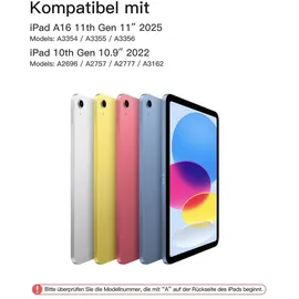 Inateck Magnetische Tastatur Hülle für iPad A16 11/10 Gen Weiß