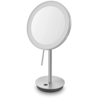 Zack Kosmetikspiegel, ALONA mit umlaufendem LED-Ring Edelstahl matt