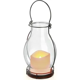 esotec Solar-Laterne Deko Dream, Flackerlicht GLAS Solarleuchte für außen, 102081