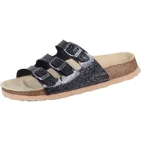 Superfit Fussbettpantoffel Mädchen Pantolette Schwarz, 30