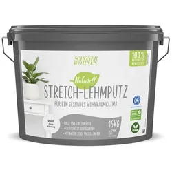 SCHÖNER WOHNEN FARBE Putz »Naturell Streich-Lehmputz«, weiß, 16,0Kg - weiss