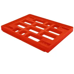 Transportroller Rahmen inkl. Verbindung – Rollplatte 80x60 cm – 400 kg Traglast - rot