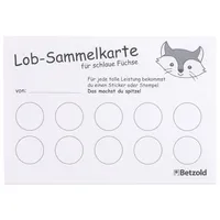 Betzold 757421 - Lob-Sammelblock, Din A6, 90 Blatt€“ Belohnungskärtchen Zum Loben Und Motivieren Für Kinder
