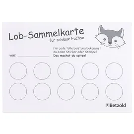 Betzold 757421 - Lob-Sammelblock, Din A6, 90 Blatt€“ Belohnungskärtchen Zum Loben Und Motivieren Für Kinder