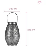 Pauleen Laterne Metall Ø 15 cm x 15 cm x 23,5 cm 1 Stk. Silber