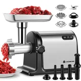 Fleischwolf AOBOSI 3-In-1 Fleischwolf Elektrisch Mit 3 Edelstahl-Schleifplatten,1 Kubbe & 3 Wurstfüllrohren, [3000w Max |Size #10 ] Für Fleisch, Fleischwurst. Fleischwolf Edelstahl Mit Klingen.