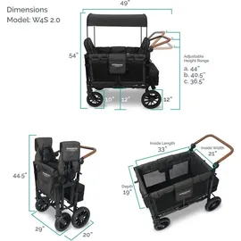 wonderfold W4 Luxe Quad Stroller Wagon