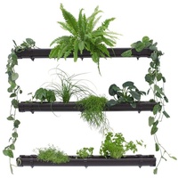 Jardinion Vertikaler Garten 3 x 1m Dunkelbraun Bepflanzbare Wand