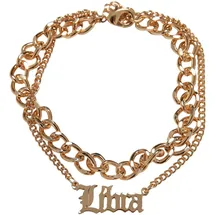 URBAN CLASSICS Zodiac Golden Anklet - Goldfarben - L/XL