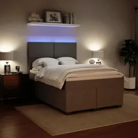 vidaXL Boxspringbett 140 x 200 cm Hellgrau