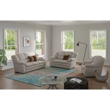 Cotta Polstergarnitur COTTA "Casino", grau (hellgrau,), H:88cm T:92cm, FSC-zertifizierter Holzwerkstoff, Sitzmöbel-Sets, Sessel, 2-Sitzer, 2,5-Sitzer, hohe Rückenlehne