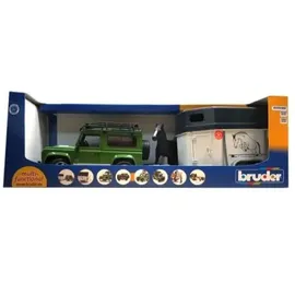 Bruder 02592 - Land Rover Defender mit Pferdeanhänger 1:16