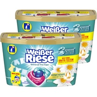 Weißer Riese Universal Trio-Caps Aromatherapie Essentials, 36 (2 x 18) Wäschen, Waschmittel mit Lotus & Mandelöl, Vollwaschmittel mit ätherischen Ölen und intensivem Frische-Effekt