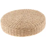 Tubayia Natürliche Stroh Rund Sitzkissen Japanische Bodenkissen Yogakissen Meditationskissen (30x30x6cm)