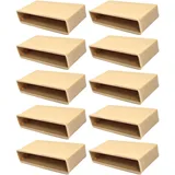 cyclingcolors 10x Einsteck-Lattenhalter 53 x 8 mm Kunststoff für Lattenrost Holzrahmen Bett Endkappen Befestigung zum Einfräsen, beige