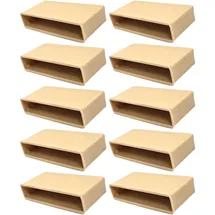 cyclingcolors 10x Einsteck-Lattenhalter 53 x 8 mm Kunststoff für Lattenrost Holzrahmen Bett Endkappen Befestigung zum Einfräsen, beige