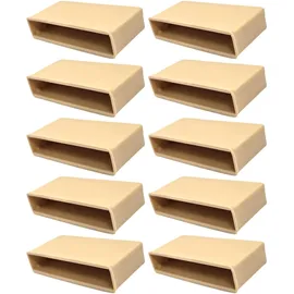 cyclingcolors 10x Einsteck-Lattenhalter 53 x 8 mm Kunststoff für Lattenrost Holzrahmen Bett Endkappen Befestigung zum Einfräsen, beige